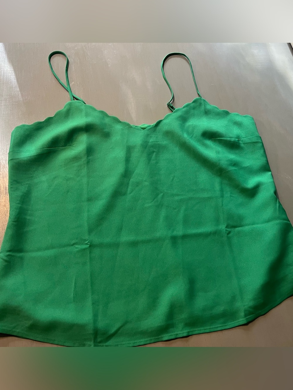 New! J. Crew Emerald Scalloped V-Neck Camisole